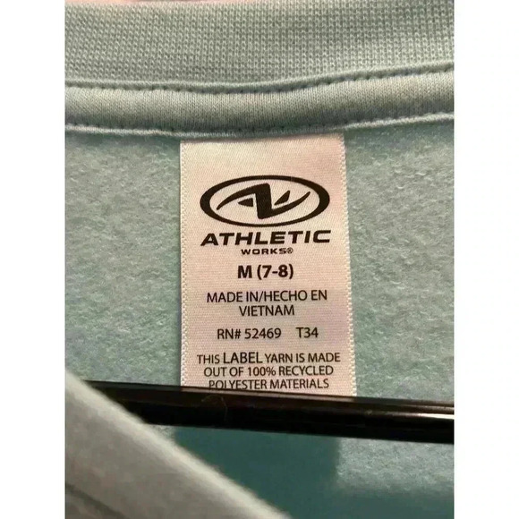 Athletic Works Blue Fleece Long Sleeve Sweatshirt Girls Medium NWT (0165) - Picture 5 of 10